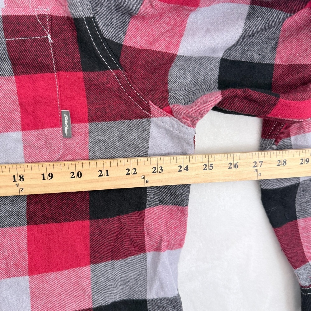Eddie Bauer Flannel Shirt Mens XL Red Flannel Plaid Pocket Outdoor Button Down - Picture 4 of 9